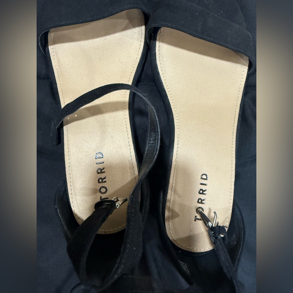 Torrid Black Strappy Sandal heels
